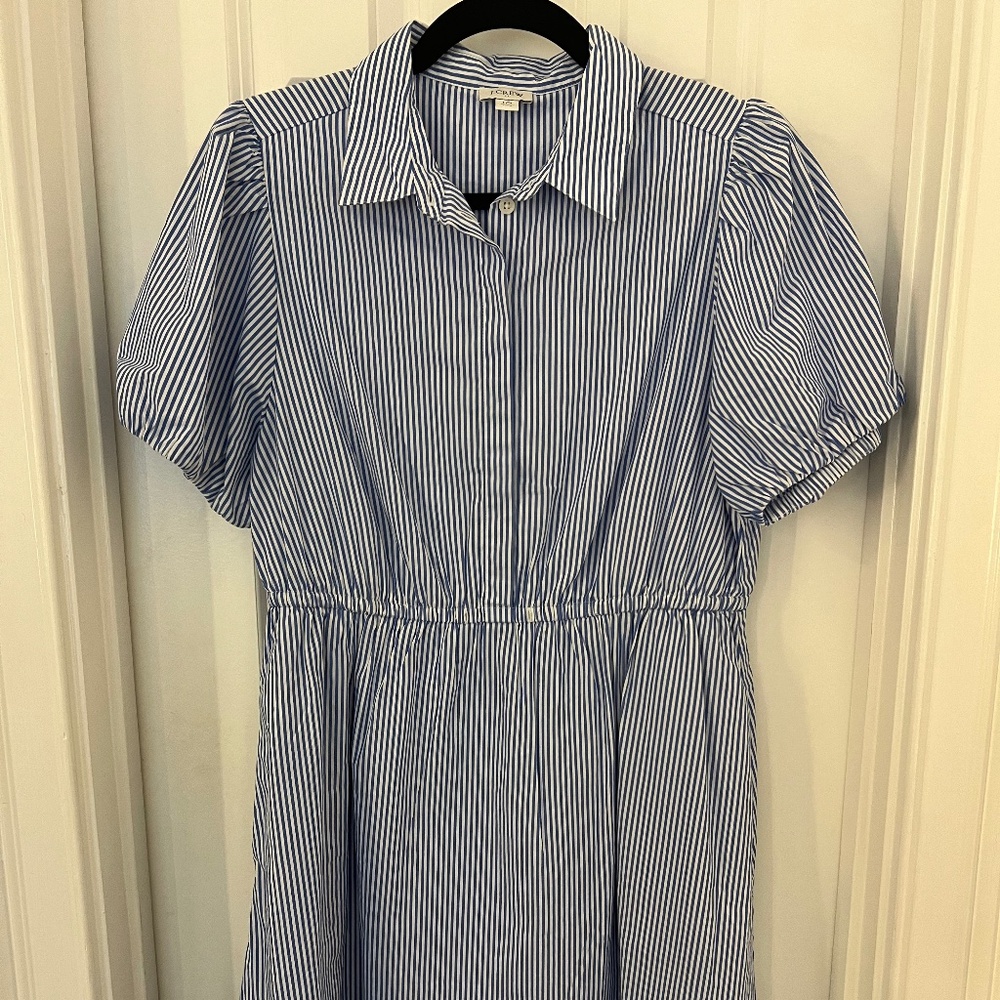 J. Crew Mini Dress, Blue & White, 10